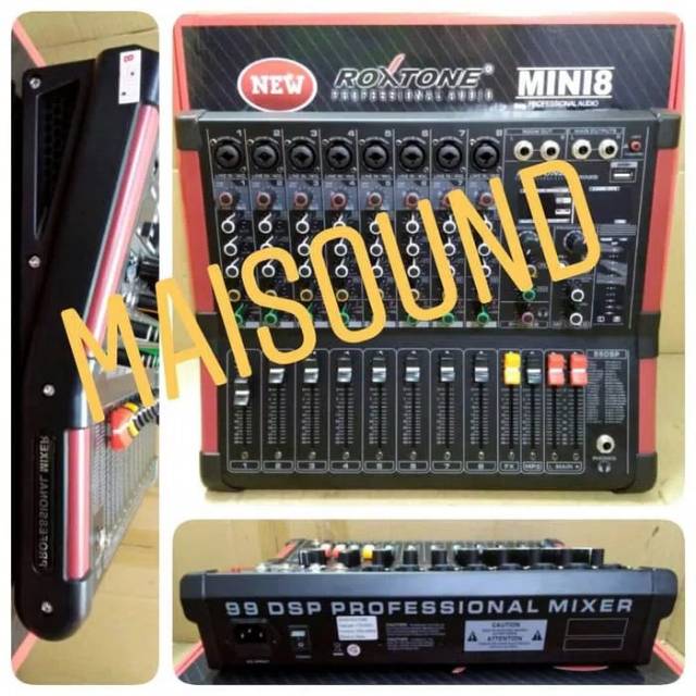 MIXER ROXTONE MINI 8 mini8 channel mono