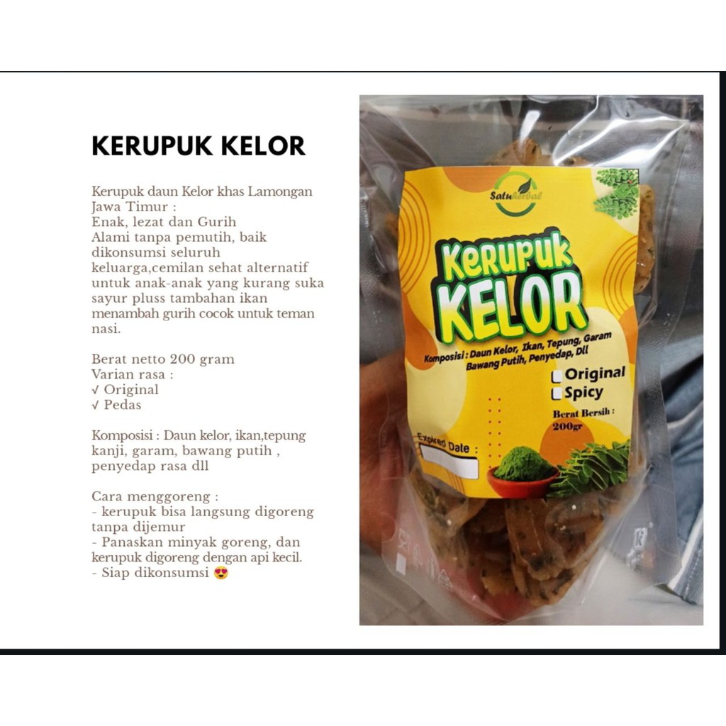 

Kerupuk Krupuk Mentah Daun Kelor Moringa Non MSG cemilan sehat viral masa kini