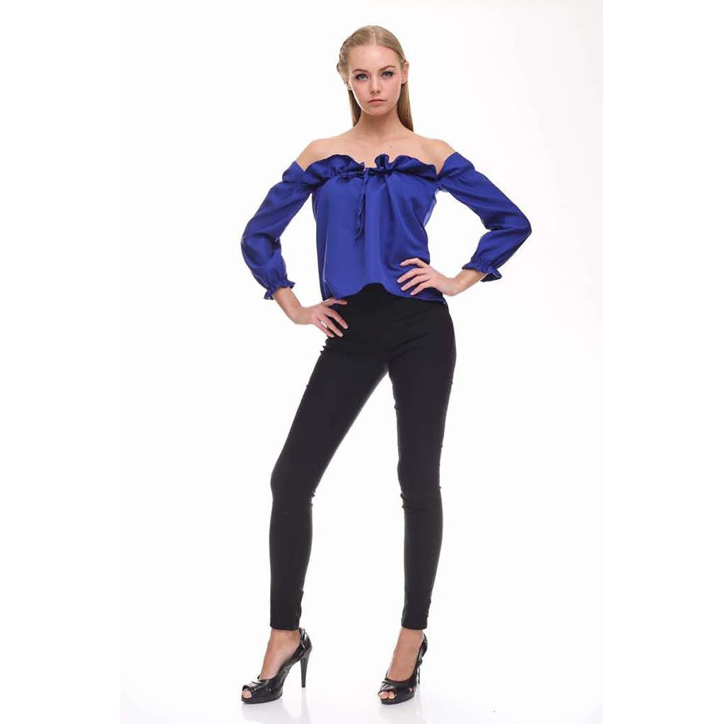 LENA TUNIK Baju Kekinian Cewek Murah Wanita Grosir blouse white zuky bhn rayon bangkok LD96 PJ 67 i.