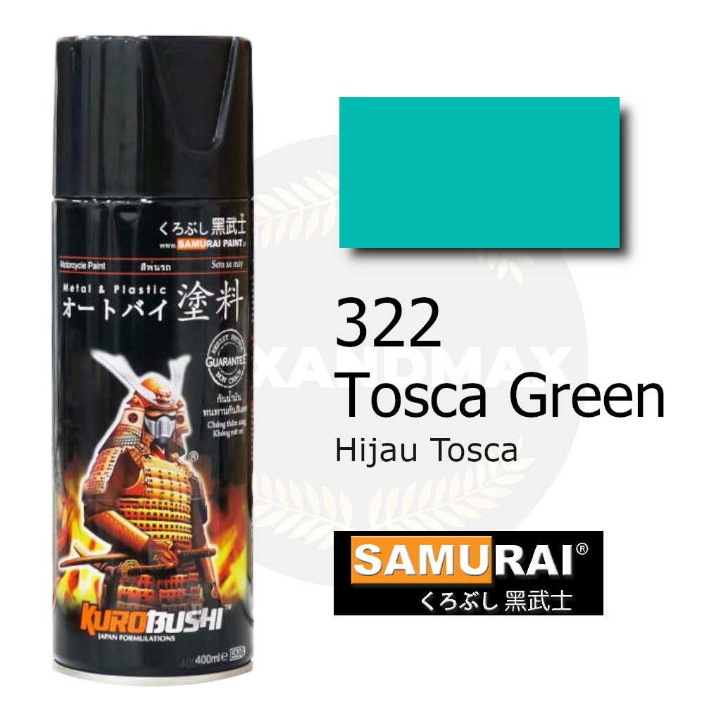 Samurai Paint Tosca Green 322 Hijau Tosca 400 ml - Cat Semprot