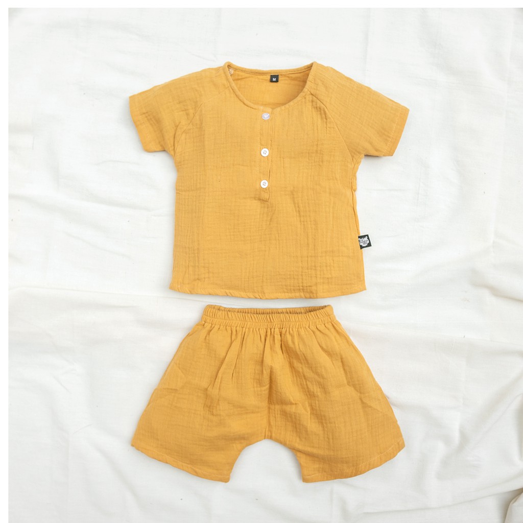 Crinkled Cotton Sets Unisex - Bayi Laki-laki &amp; Perempuan