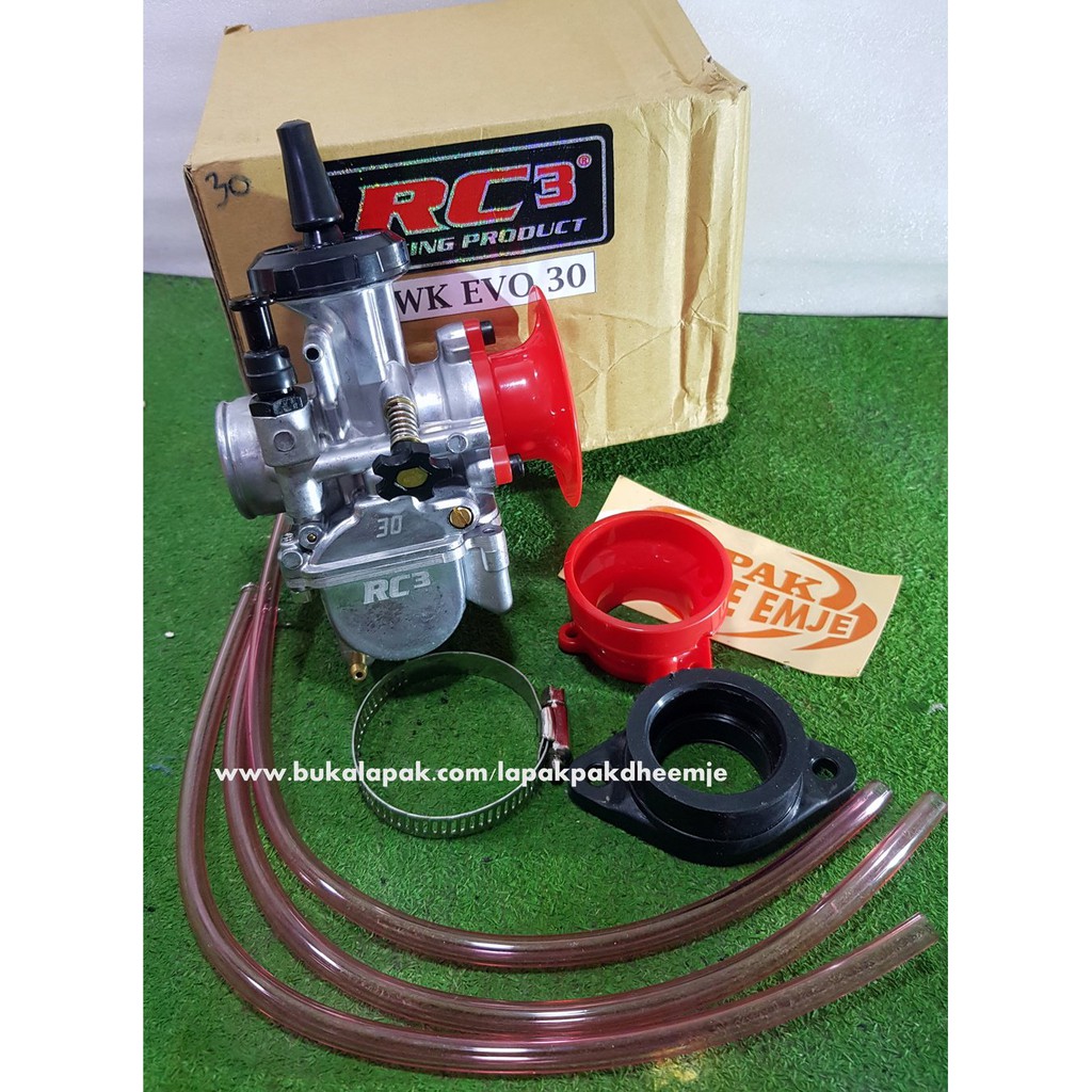 SERBA ORI CARBU PWK 30 MM RC3 ORIGINAL PWK 30 EVO RC 3 LAPAK PAKDHE EMJE KARBU CARBURATOR KARBURATO