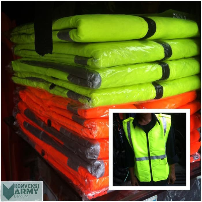 rompi proyek / rompi touring bikers warna stabilo