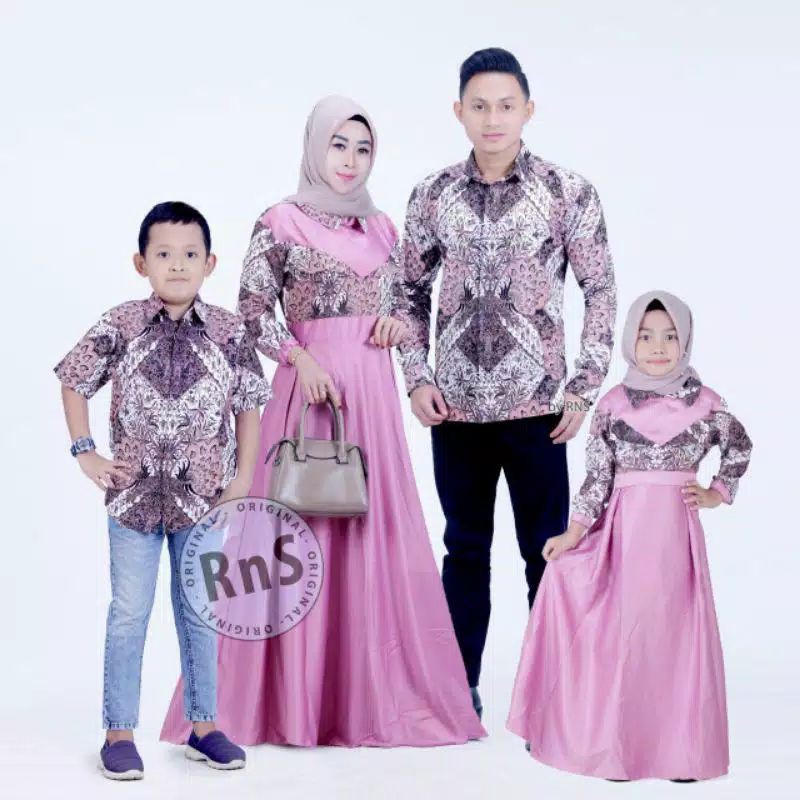 COUPLE BATIK KELUARGA• Couple Keluarga Batik Sarimbit Set Family