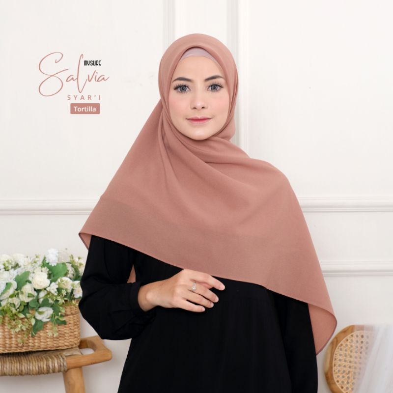 HIJAB SEGIEMPAT SYARI • 130 X 130 • SALVIA SQUARE MYSURE