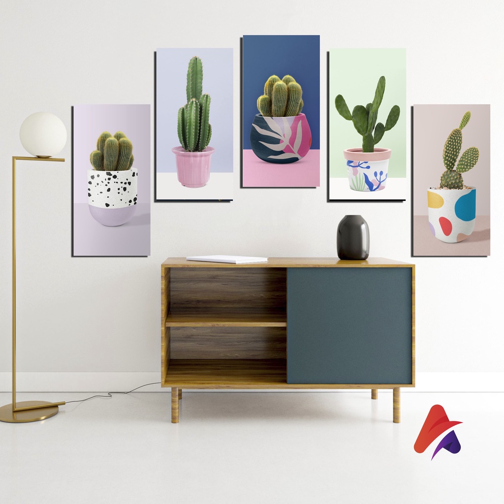 APOLITO HIASAN DINDING KAKTUS (10X20) WALL DECOR HIASAN DINDING KAKTUS PAJANGAN KAYU KAKTUS