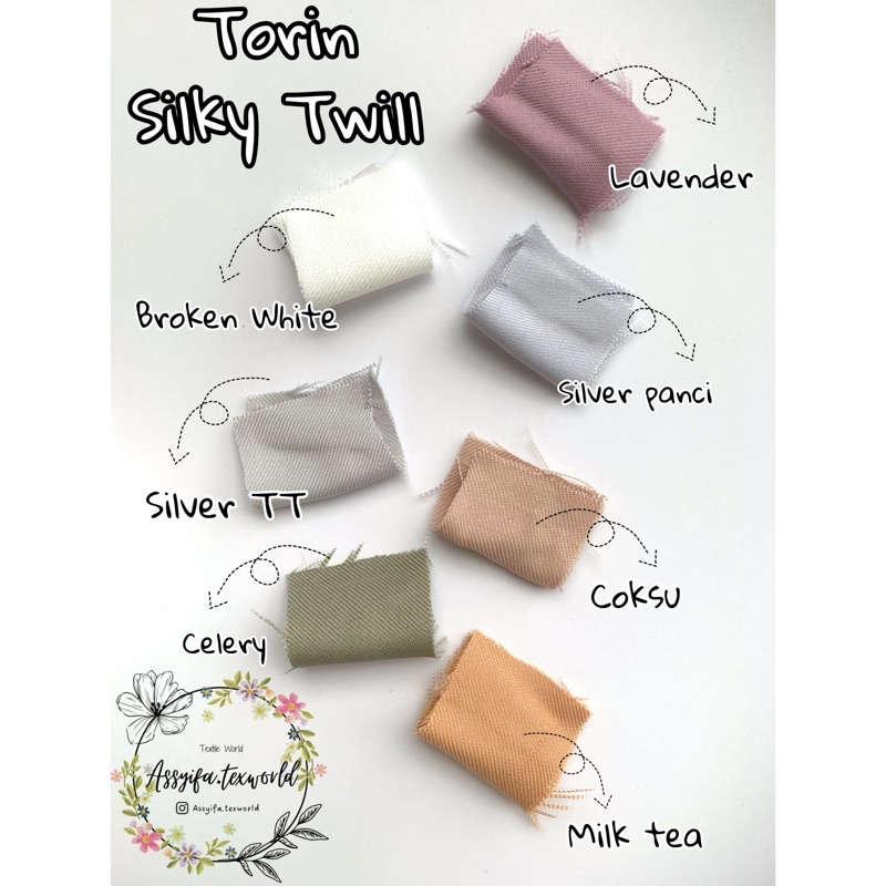 kain lavender muda lilac torin silky twill bandung broken white bw putih gading sublim print polos k