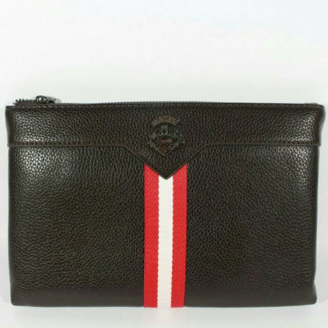 HANDBAG CLUTCH TAS TANGAN PRIA IMPORT BRANDED #BALLY 832 BROWN & BLACK