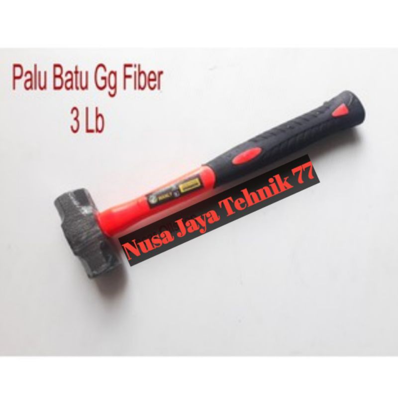 Palu Batu Gagang Fiber 3 LB