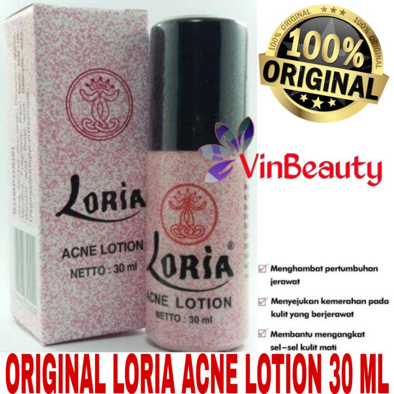 ORIGINAL LORIA ACNE LOTION 30 ML- OBAT JERAWAT - PEMBERSIH JERAWAT