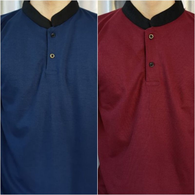 kaos krah polos shanghai pria dewasa polo shirt casual lengan pendek uk M L XL XXL