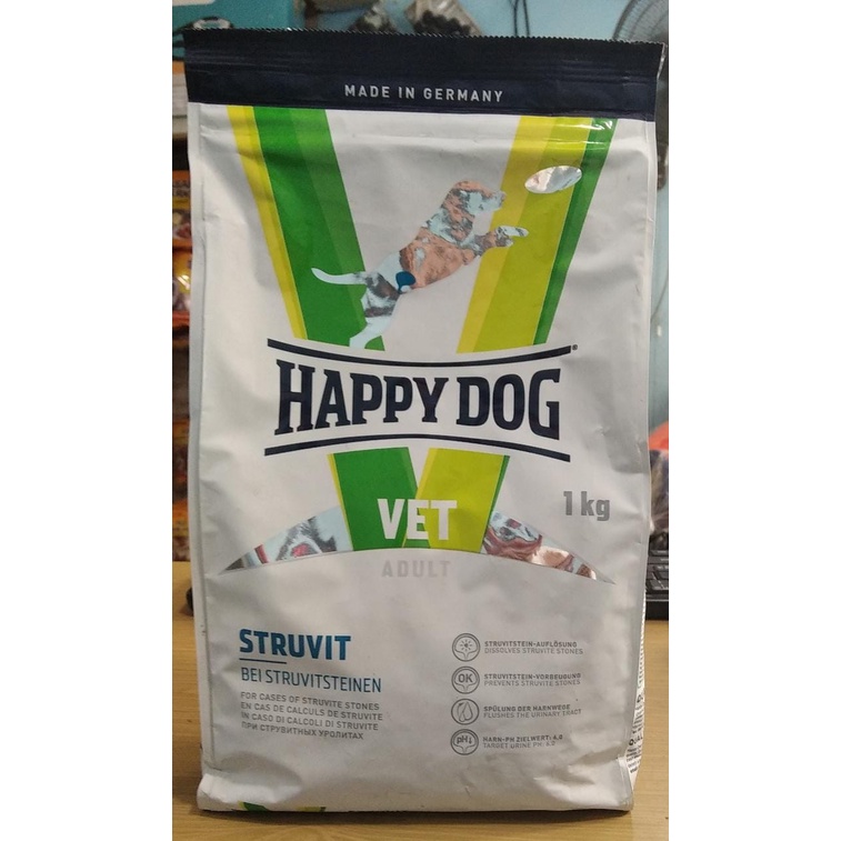 Happy Dog Vet Struvit 1kg Makanan Anjing masalah Saluran Kencin