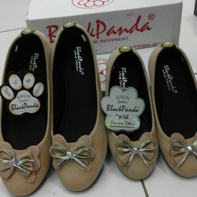 Flat shoes black panda couple