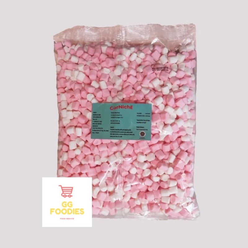 

CORNICHE MINI MARSHMALLOW 1 KG - MARSHMALLOW WARNA HALAL BEST SELLER