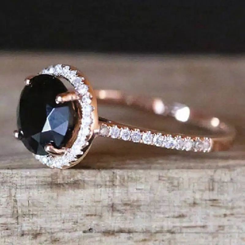 Black diamond moissainete Cincin wanita.