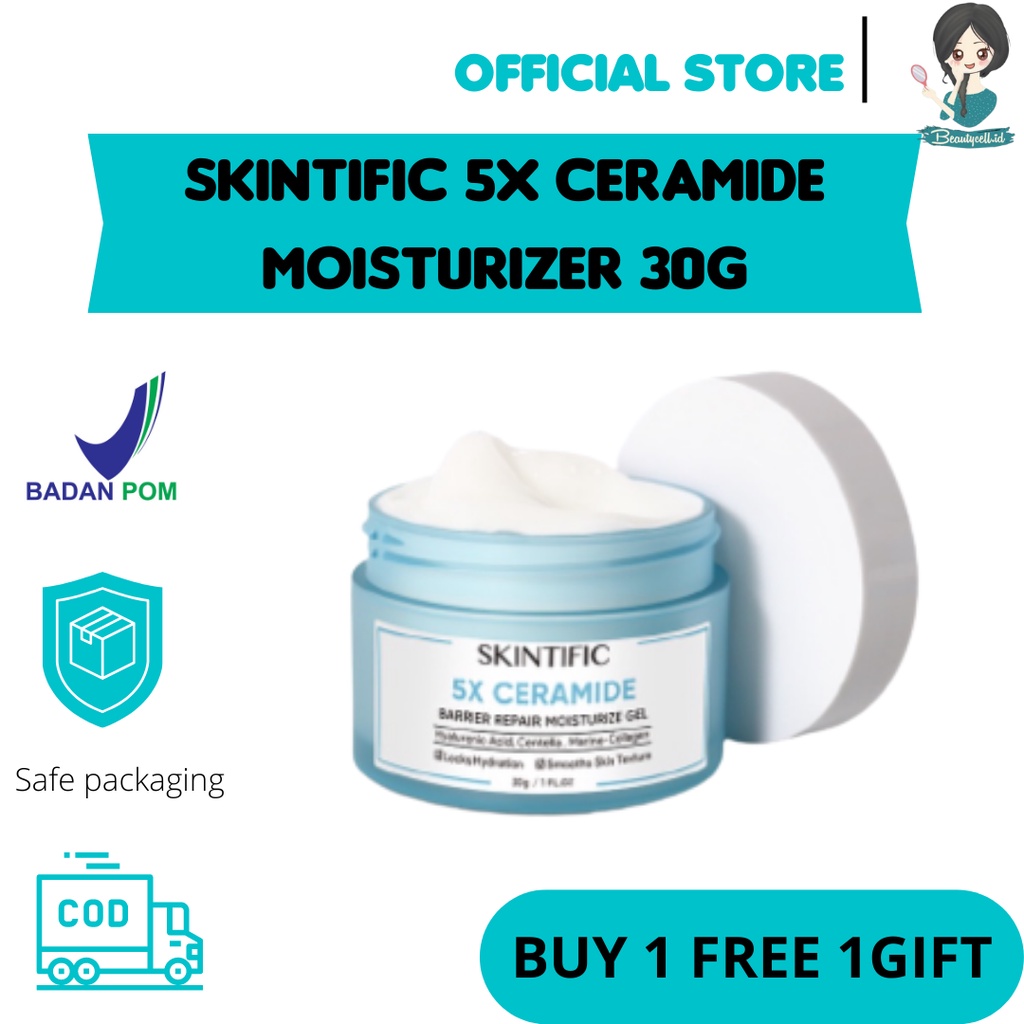 SKINTIFIC - 5X Ceramide Barrier Repair Moisturize Gel Moisturizer 30G 【BPOM】