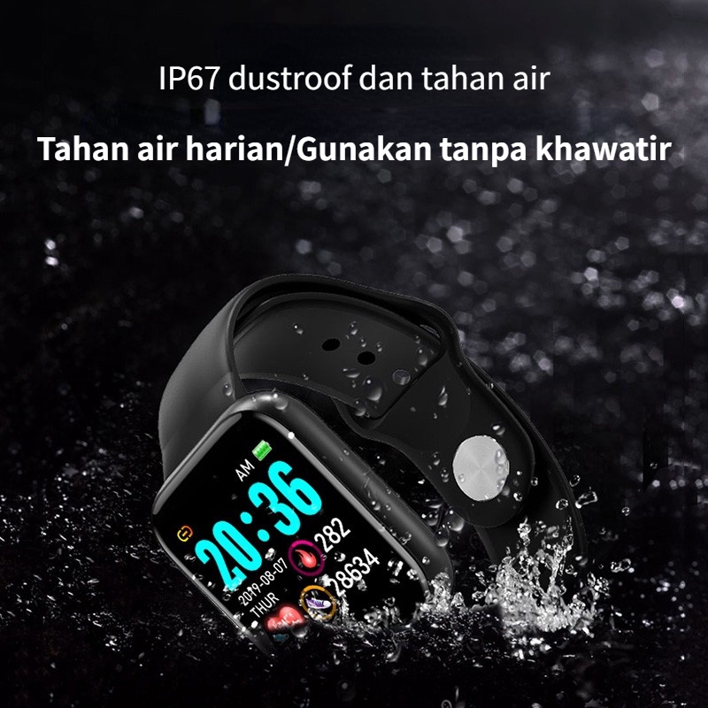 [COD &amp; ready stock]strap smartwatch y68 Jam Tangan Tahan Air IP68 Monitor Denyut Jantung strap y68 strap jam tali jam tangan