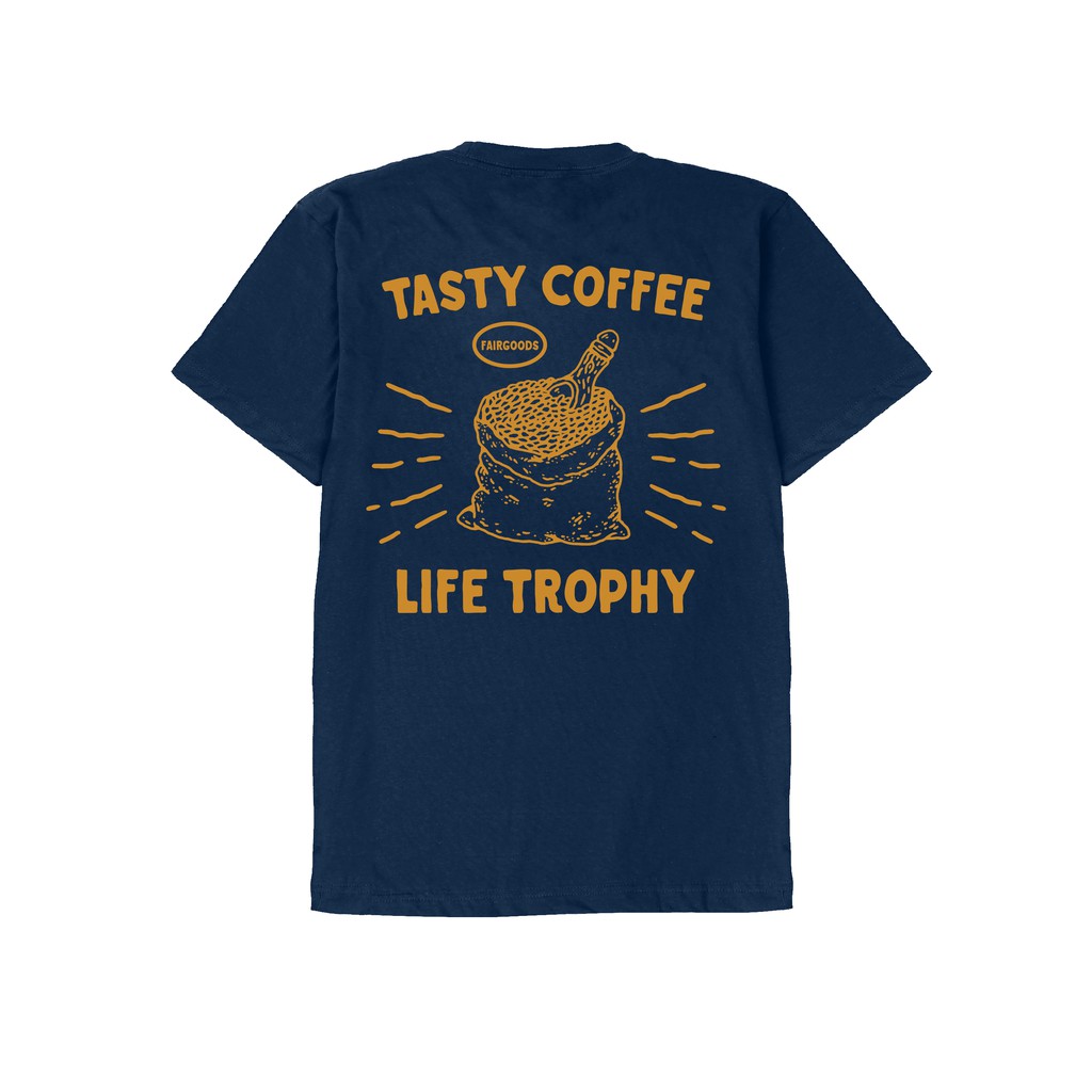 Fairgoods Kaos - Tasty Coffee - Navy