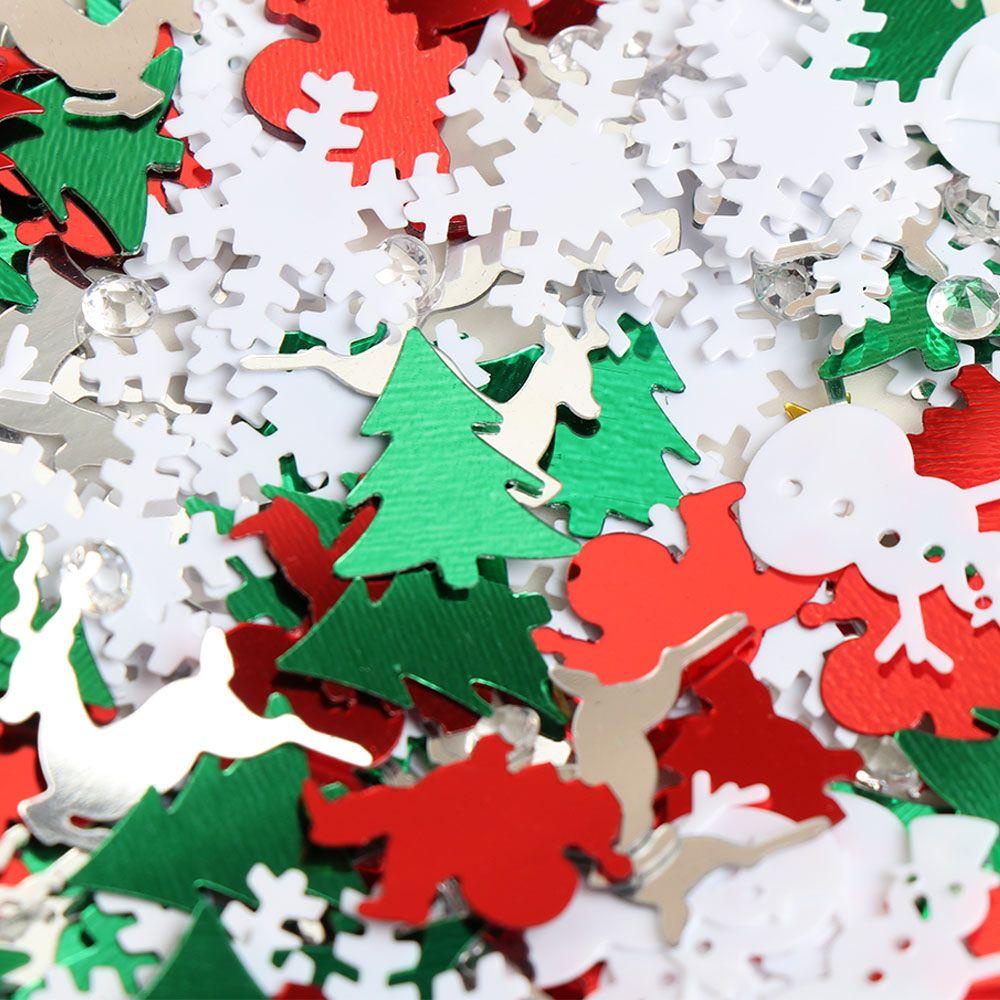 Top 30g Christmas Confetti Mix Color Hiasan Meja Rumah Xmas