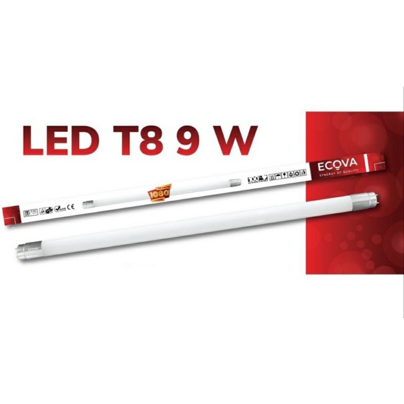 Lampu Tl led Tube T8 Ecova 18watt panjang 120cm