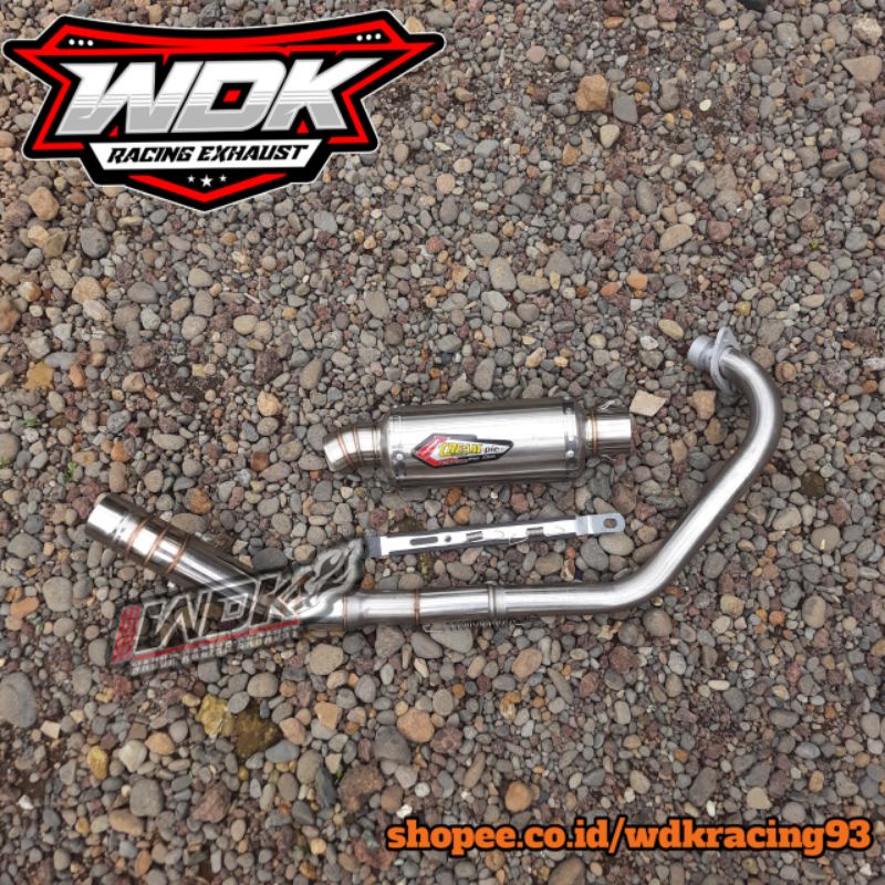 knalpot racing creampie trioval pnp Vixion, CBR 150R, CB150R, GSX, R15, mx king, sonic, satria Fu, m