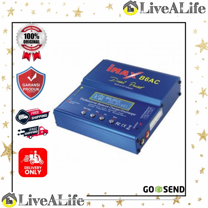 IMAX B6AC Charger Baterai LiPo dengan AC Adapter Integrated