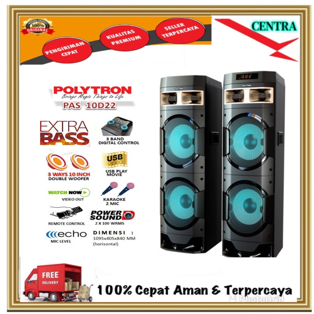 Polytron Speaker Bluetooth PAS-10D22 / PAS10D22 / PAS 10D22