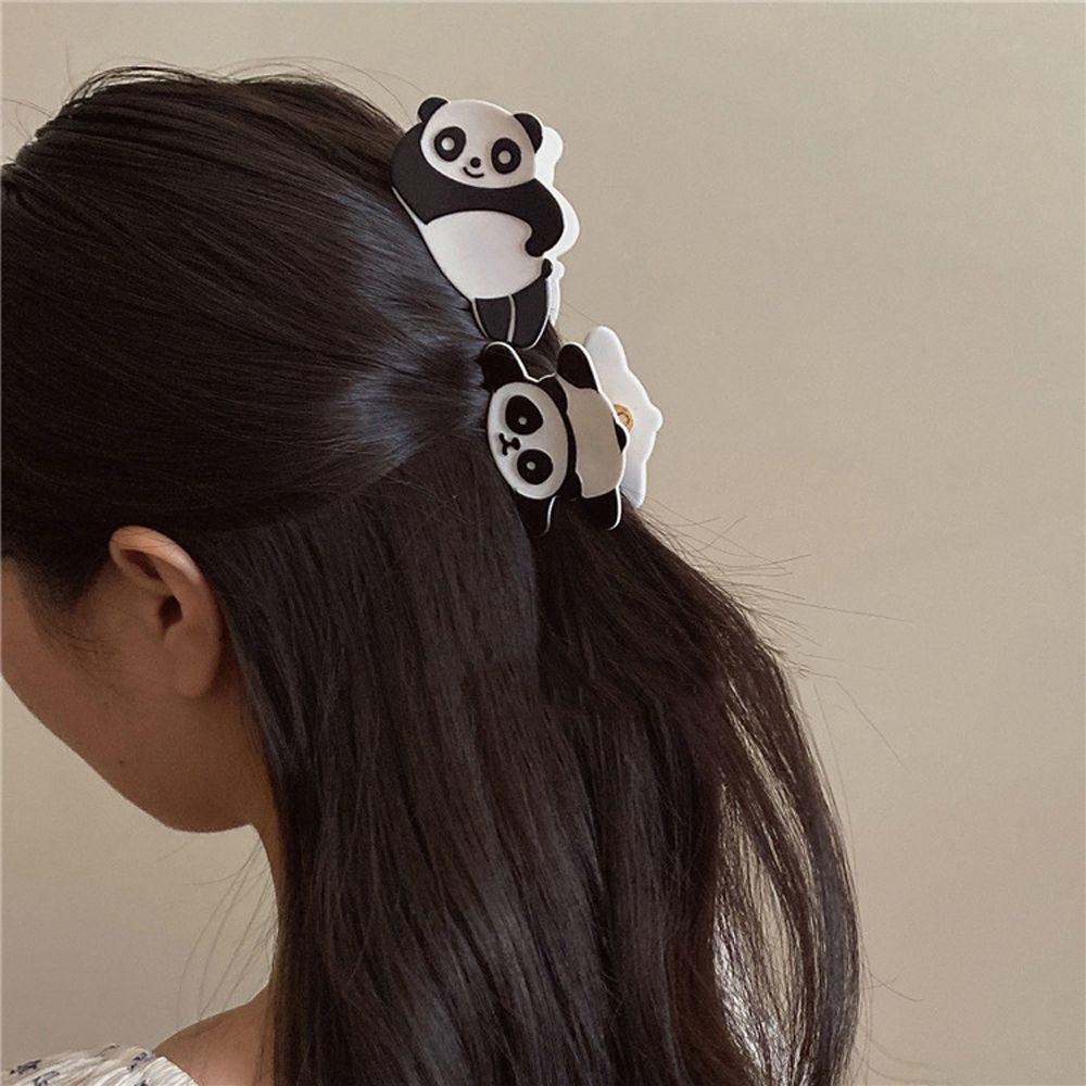 Needway   Cakar Rambut Wanita Lucu Manis Untuk Anak Perempuan Semangka Strawberry Panda Ponytail Holder