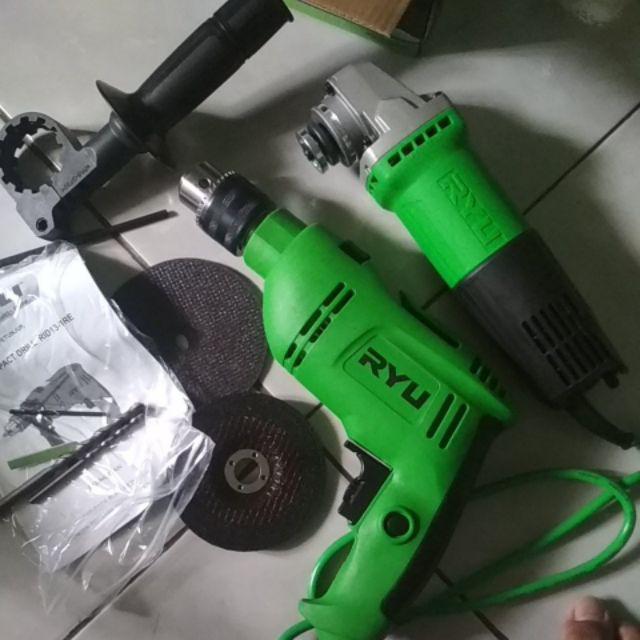 Promo Paket Gerinda Ryu + Bor Ryu 13mm Komplit