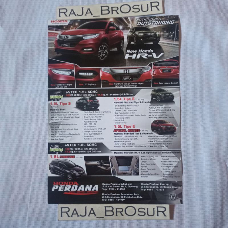 Poster brosur Honda new HRV