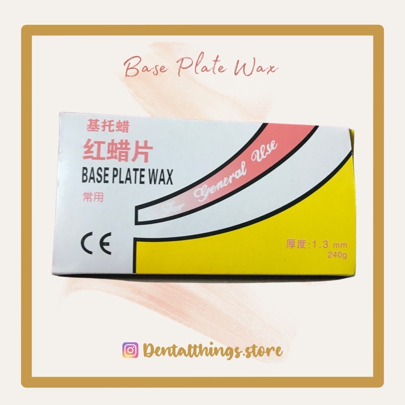 Dental wax base plate model / malam lilin merah carving / baseplate wax anchor