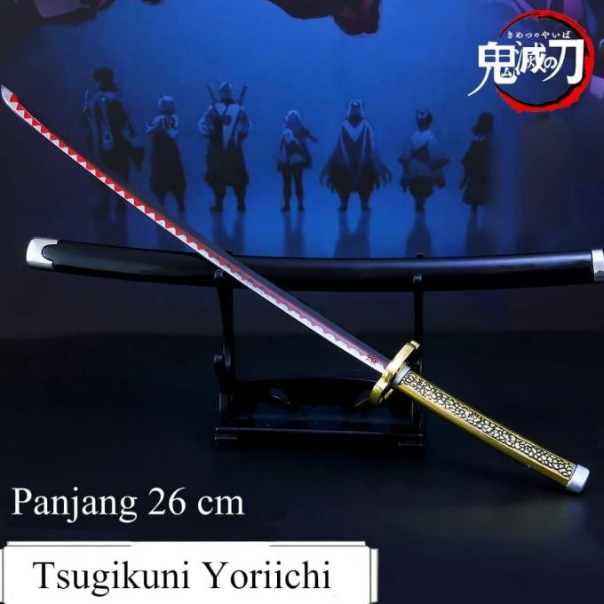 Pajangan pedang 26 cm anime kimetsu no yaiba tsugikuni yoriichi