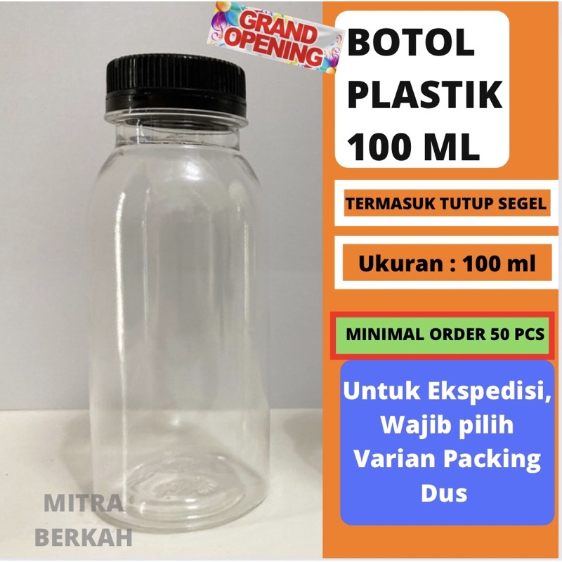 Jual BOTOL 100ml Murah (MINIMAL ORDER 50 Pcs) | Shopee Indonesia