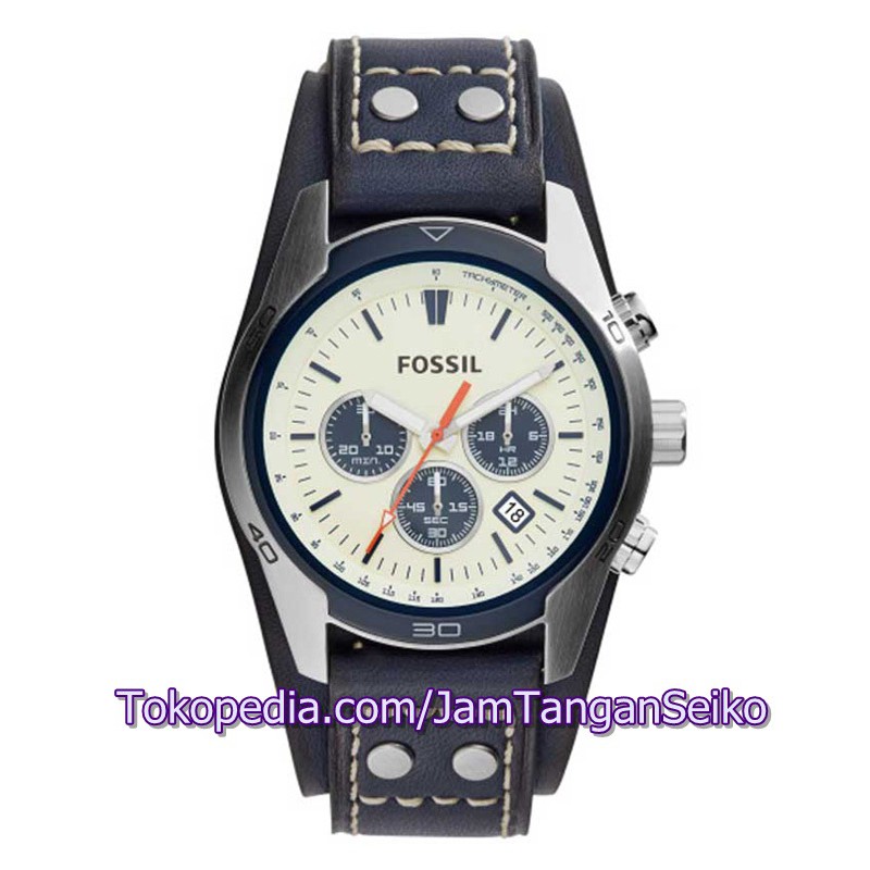 Jam Tangan Fossil CH3051 Coachman Chronograph Blue Silver