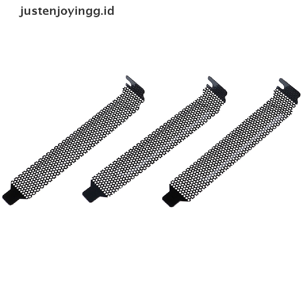 // justenjoyingg.id // 10Pcs New black PCI slot cover dust filter blanking plate hard steel ~