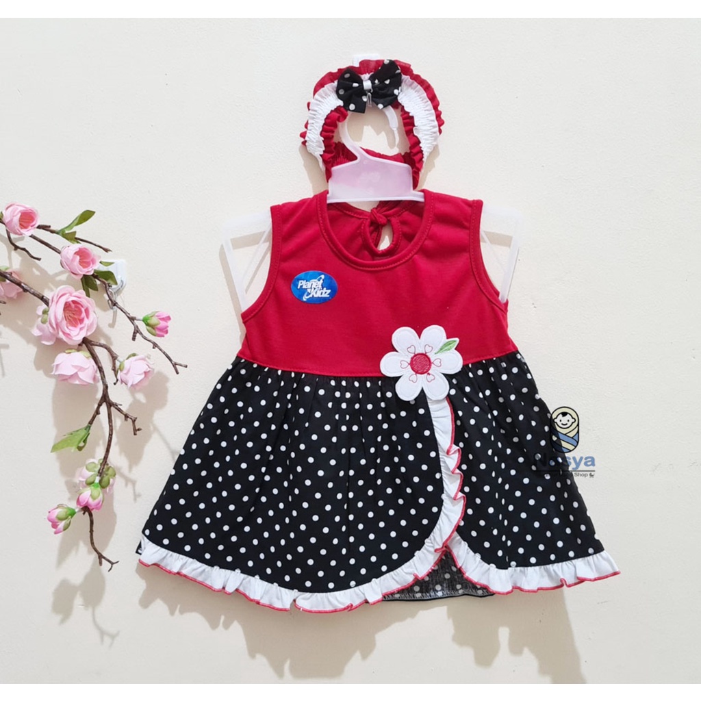 [P-035] Dress Bayi Terbaru / dress anak bergambar (0-6 bulan) - kodosan