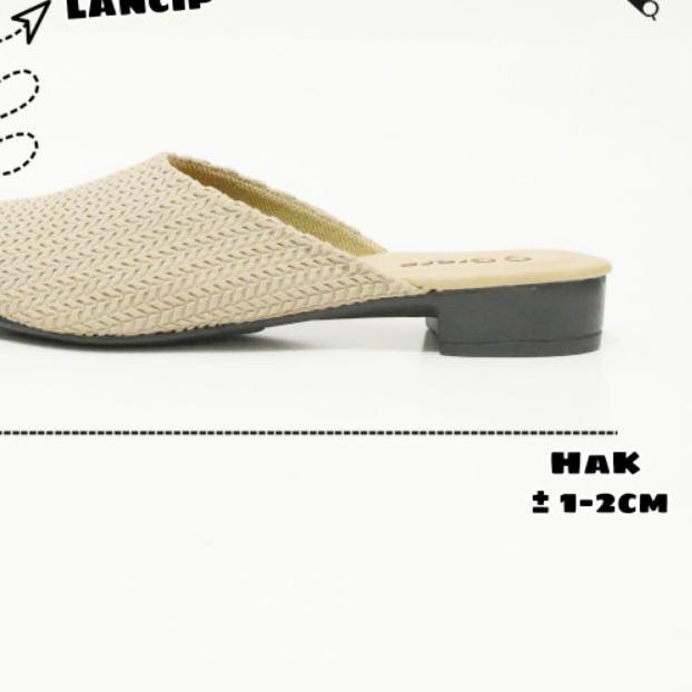 ✦ GRACE [AULIA] Sandal Selop Lancip wanita/Sandal Slop Cewek Bahan Rajut Dixie ☆
