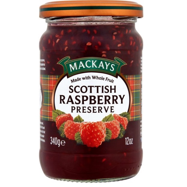 

Mackays Strawberry Preserve with Champagne Jam 340 g Selai Stawberry