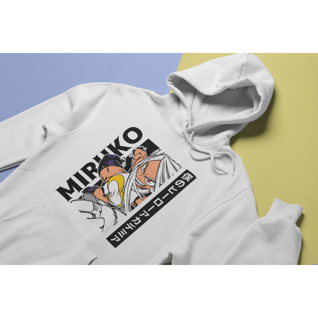 Hoodie Rabbit Hero Mirko Rumi Usagiyama, Miruko BNHA Anime Boku No Hero Premium Cotton Fleece