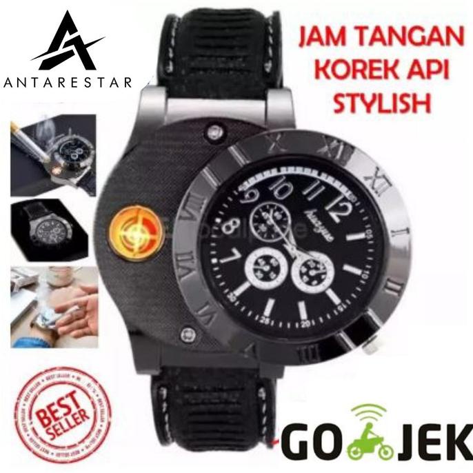 Jam Tangan Korek Pemantik Api Lighter Korek Elektrik