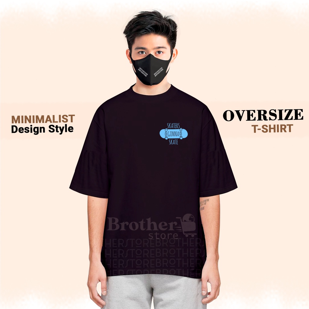 ( PROMO COD ) OFFICIALOQONIC l OVERSIZE PRIA &amp; WANITA COTTON COMBED 24s BAJU BIG SIZE KOREAN STYLE TSHIRT OVERSIZED l Gonna Skate