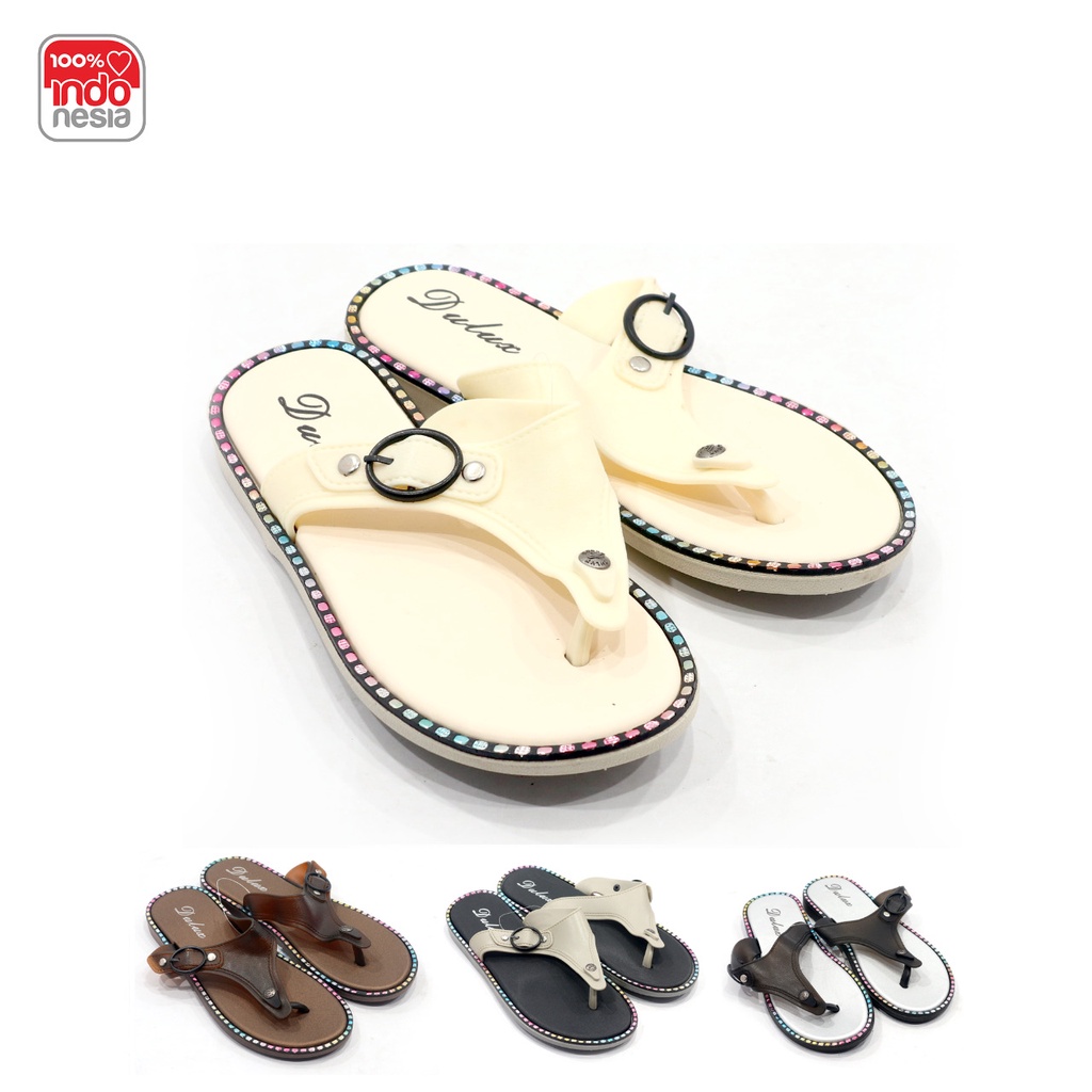 SANDAL JAPIT DEWASA DULUX CEWEK 36-40 RANDOM - SANDAL ANAK MOTIF