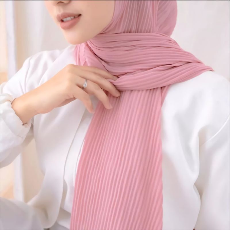 Pashmina Plisket Full/ Pasmina Ceruty Babydoll/ Pashmina Pleated