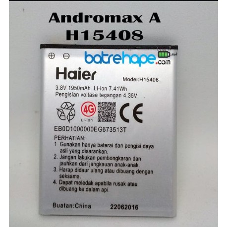 BATRAI SMARTFREN ANDROMAX A HAIER H15408/H15445/I3S/H15408 ORIGINAL BATRE DOUBLE POWER BATRAI