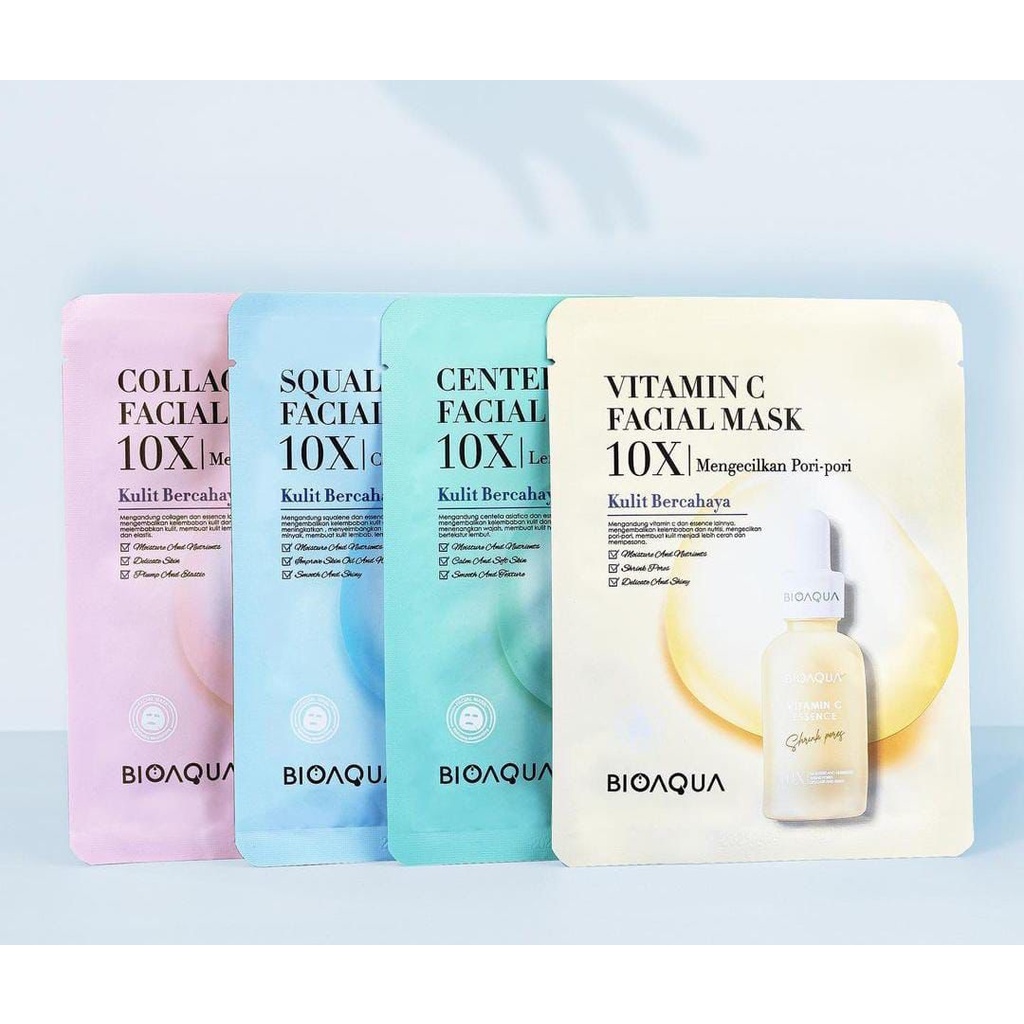 Masker Wajah Bioaqua Sheet Mask BPOM 10x Manfaat Masker Topeng Bioaqua Facial Mask 28ml