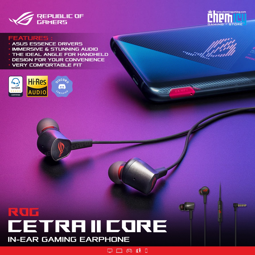 Asus ROG Cetra II Core In-ear Gaming Earphone