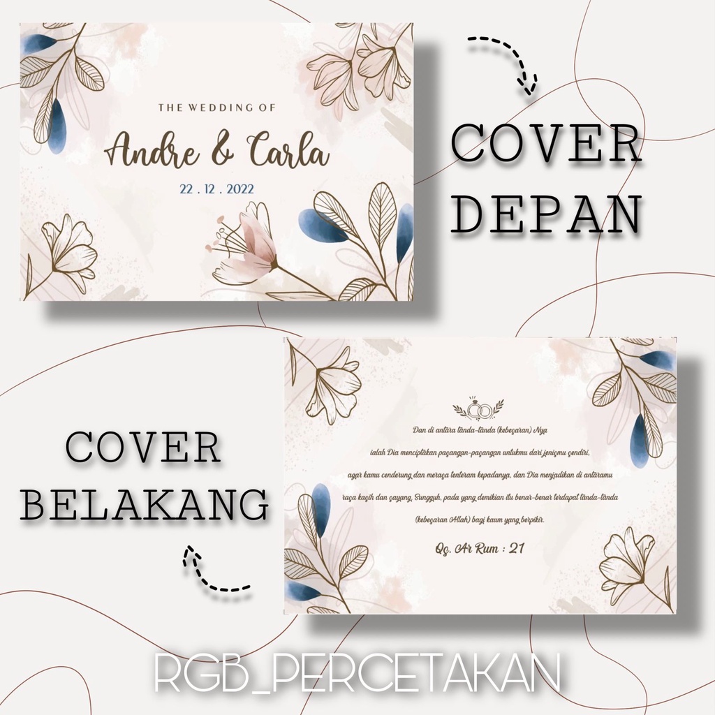 

Buku tamu custom nama / Guest book wedding