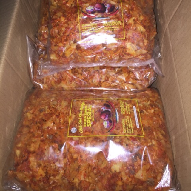 

Keripik Pedas Sibolga CAP BAWANG 1kg / keripik singkong / kripik pedas singkong