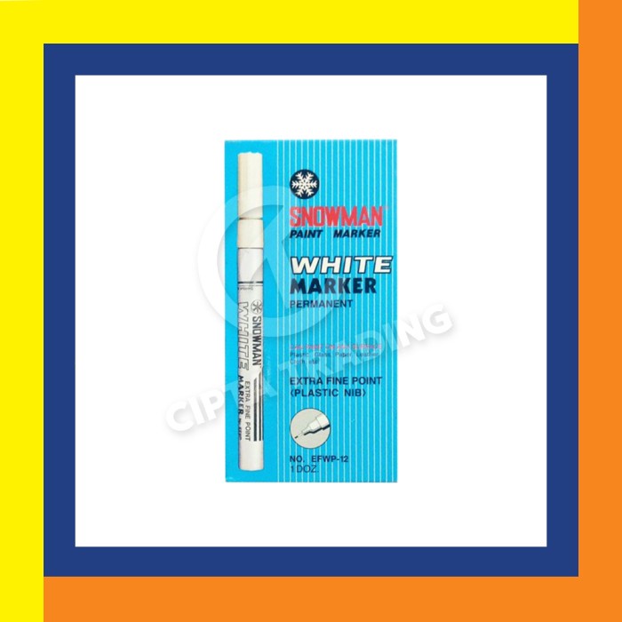 

Buruan Paint Marker - Snowman - White Paint Extra Fine Point (Each) Limited