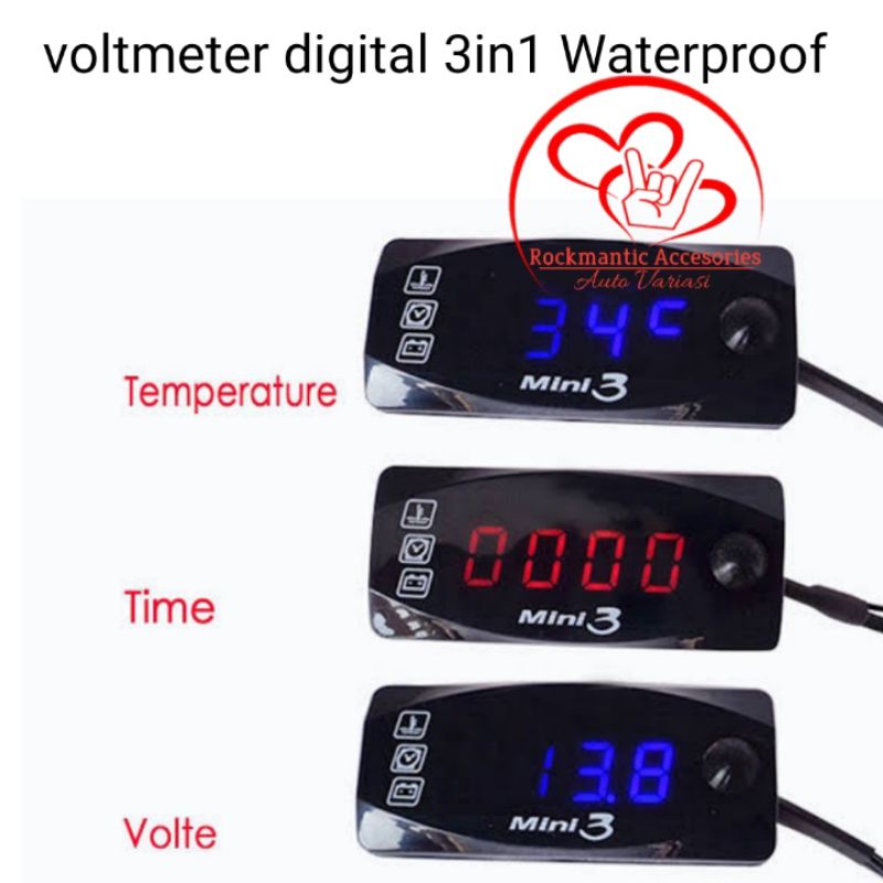 Voltmeter digital mini 3 Waterproof